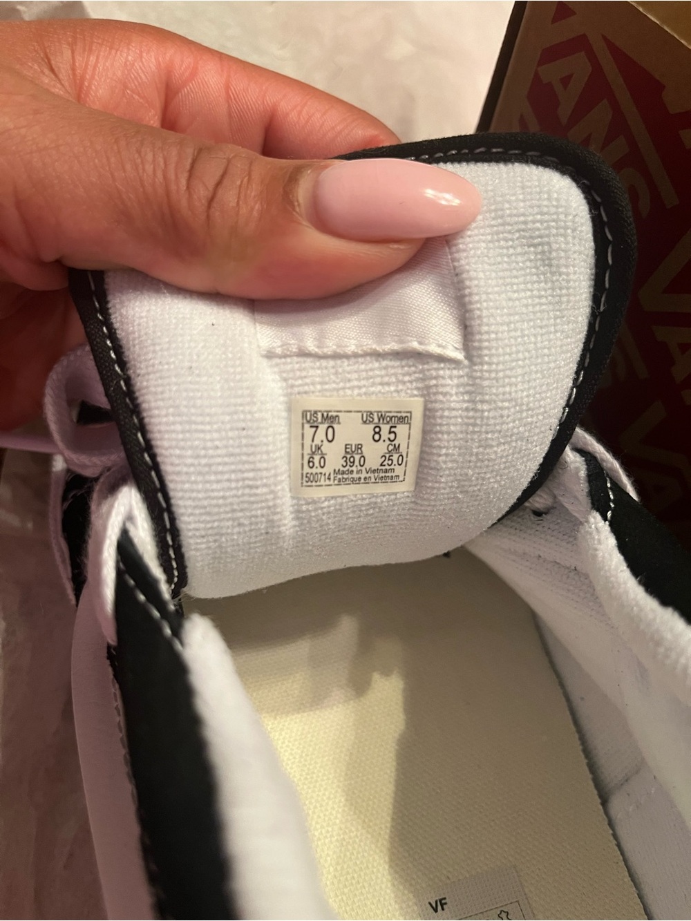 Vans Black and White Knu Skool Women's Sneakers - Picture 6 of 6